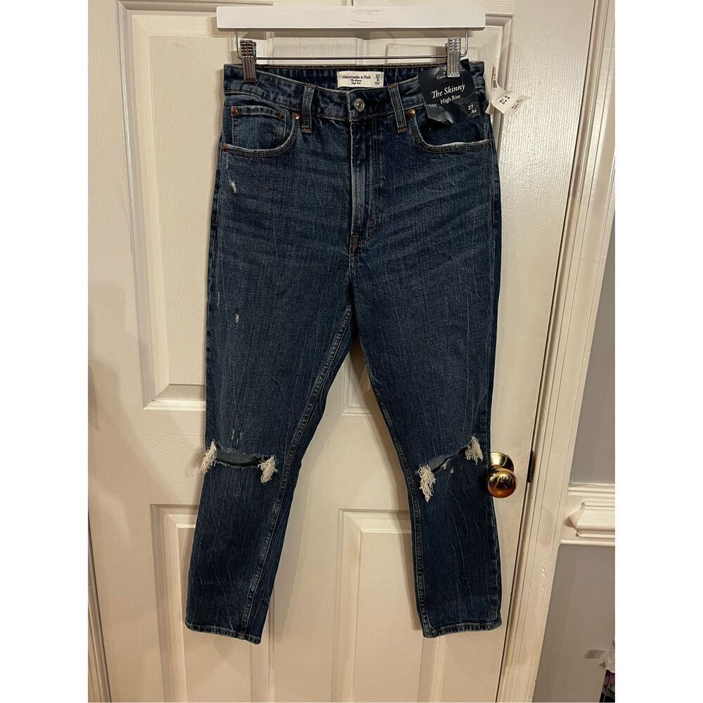 Abercrombie & Fitch Curve Love The Skinny High Rise Jeans sz 4 NWT